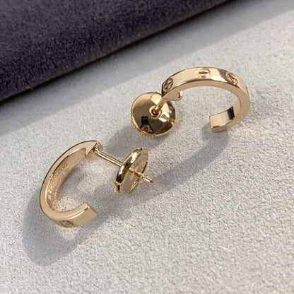 [Riva Jewelry ]LOVE EARRINGS 2.65MM PINK GOLD