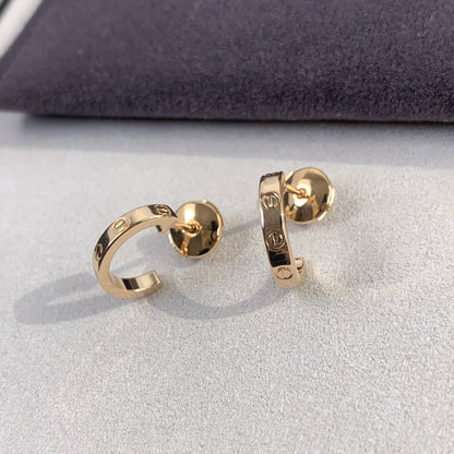 [Riva Jewelry ]LOVE EARRINGS 2.65MM PINK GOLD
