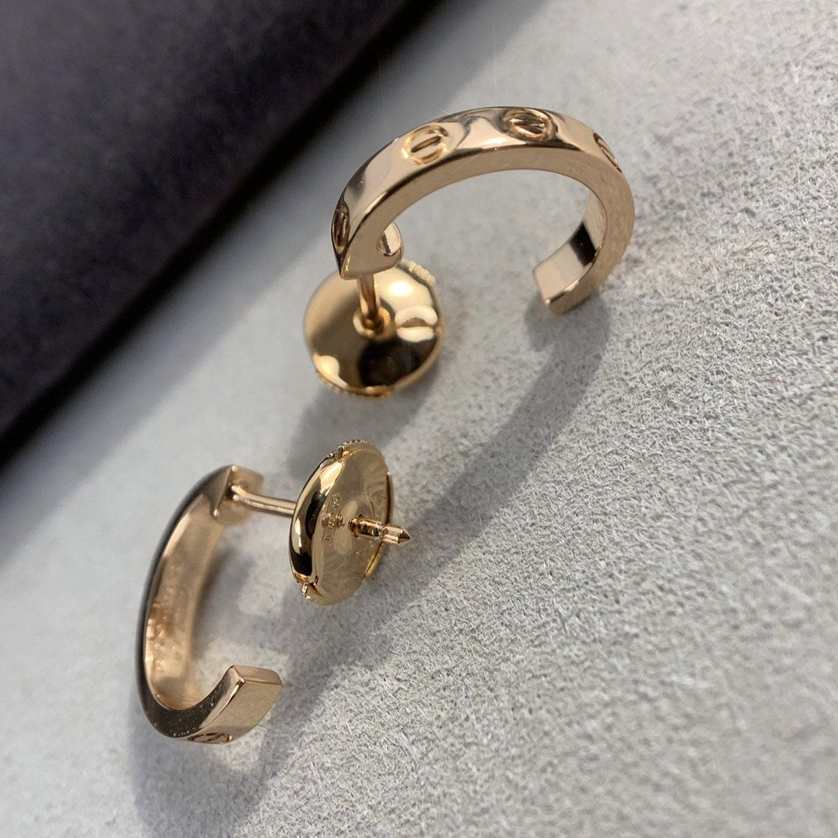 [Riva Jewelry ]LOVE EARRINGS 2.65MM PINK GOLD