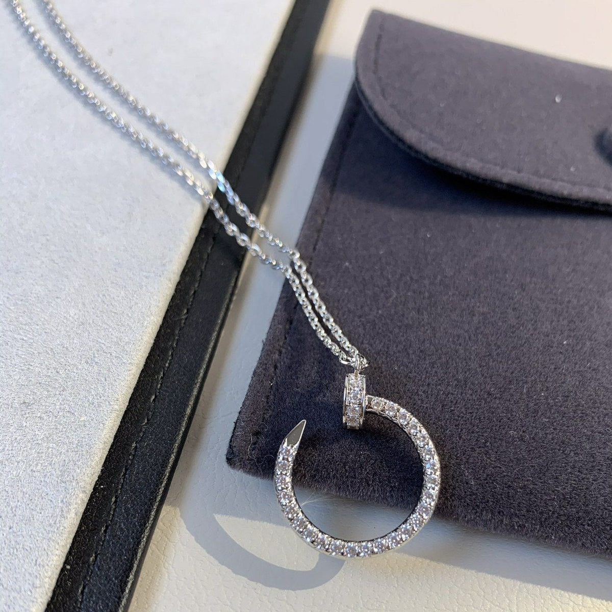 [Riva Jewelry ]JUSTE NECKLACE SILVER DIAMONDS