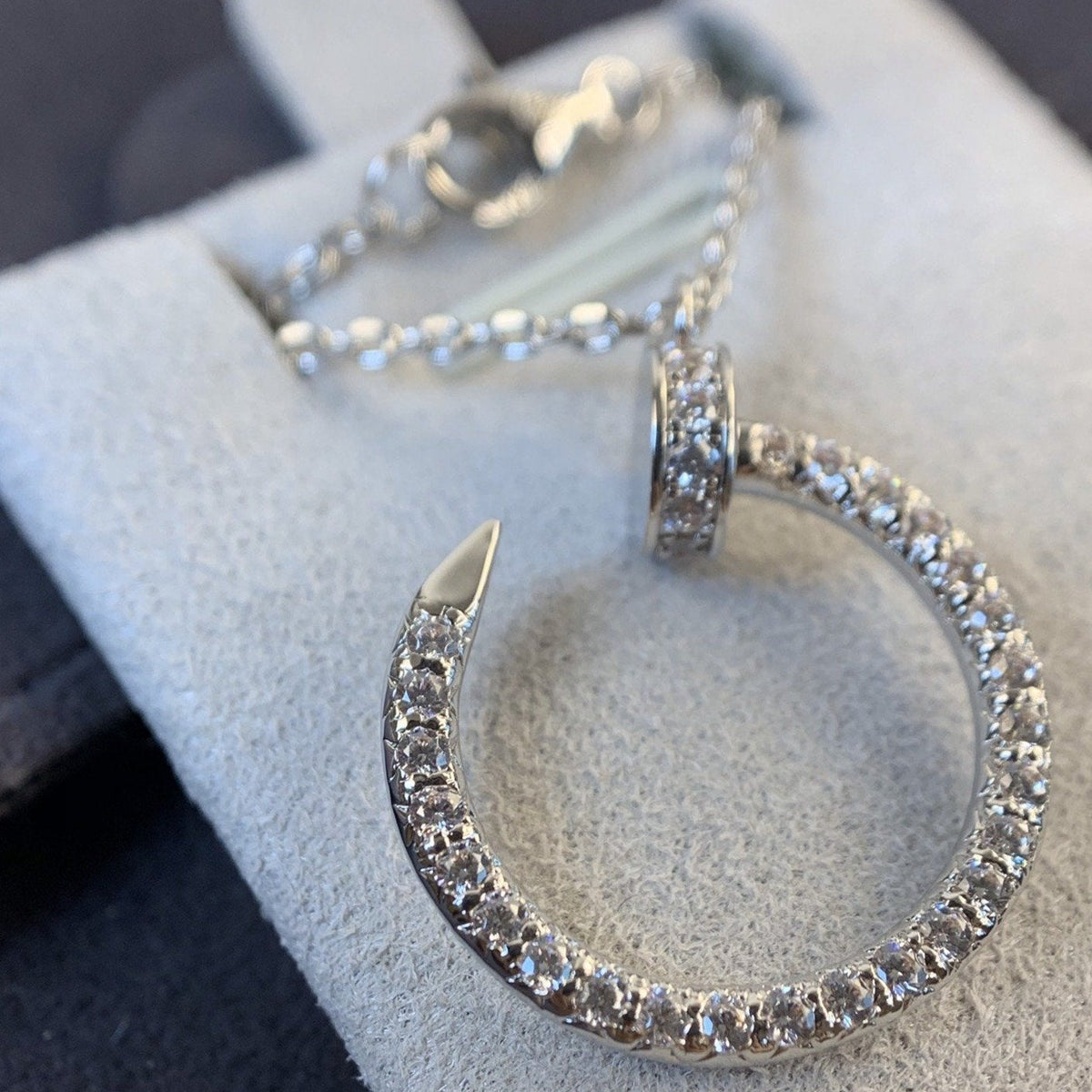 [Riva Jewelry ]JUSTE NECKLACE SILVER DIAMONDS