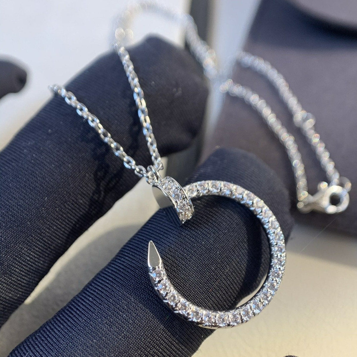 [Riva Jewelry ]JUSTE NECKLACE SILVER DIAMONDS