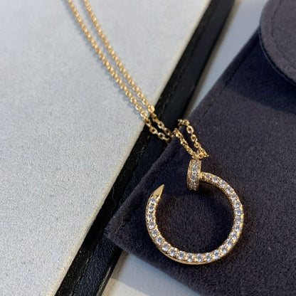 [Riva Jewelry ]JUSTE NECKLACE PINK GOLD DIAMONDS