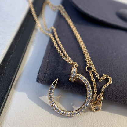 [Riva Jewelry ]JUSTE NECKLACE PINK GOLD DIAMONDS