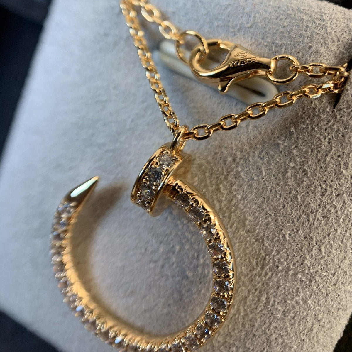 [Riva Jewelry ]JUSTE NECKLACE PINK GOLD DIAMONDS