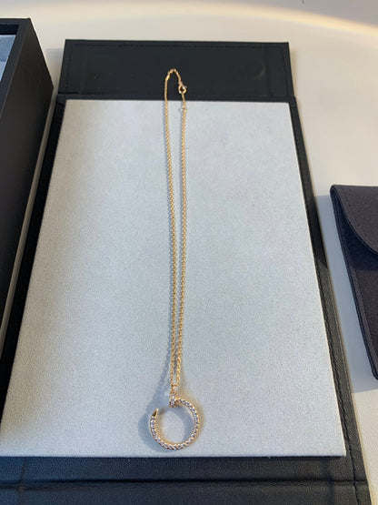 [Riva Jewelry ]JUSTE NECKLACE PINK GOLD DIAMONDS