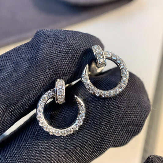 [Riva Jewelry ]JUSTE EARRINGS SILVER DIAMONDS