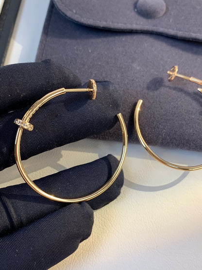 [Riva Jewelry ]JUSTE EARRINGS GOLD DIAMONDS 1.8MM