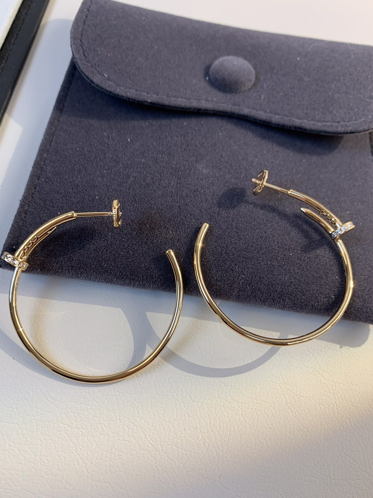 [Riva Jewelry ]JUSTE EARRINGS GOLD DIAMONDS 1.8MM