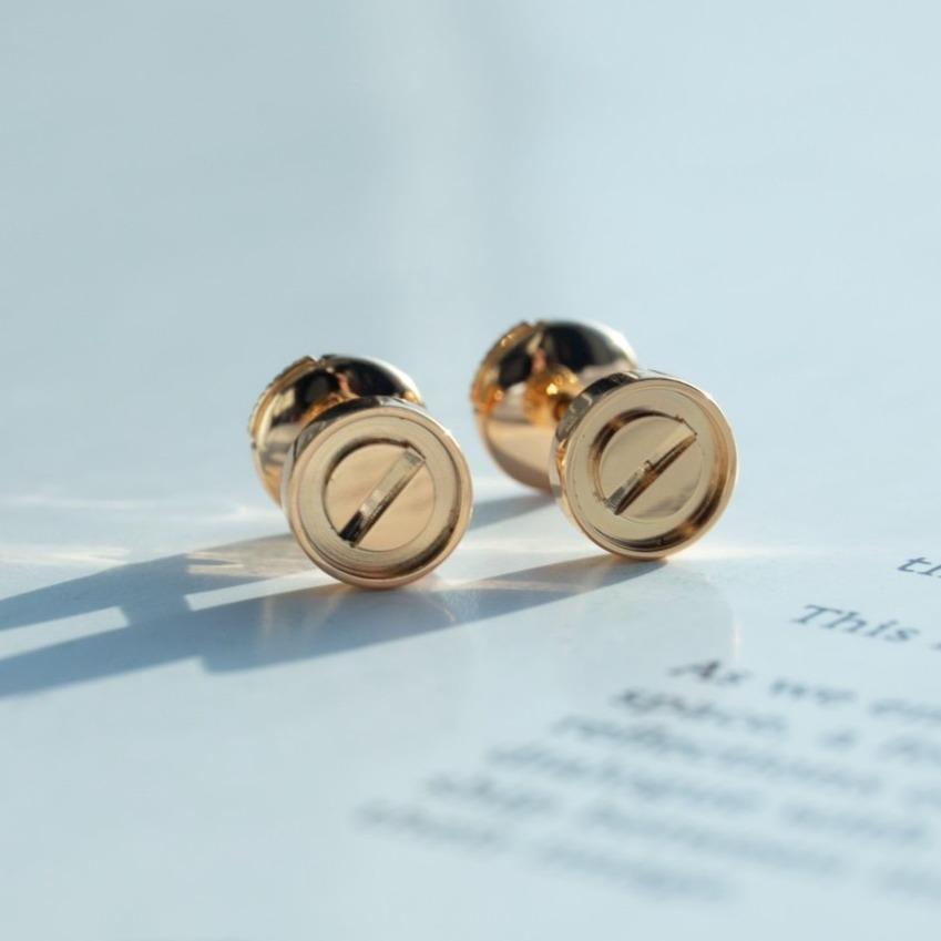 [Riva Jewelry ]LOVE EARRINGS PINK GOLD 10MM