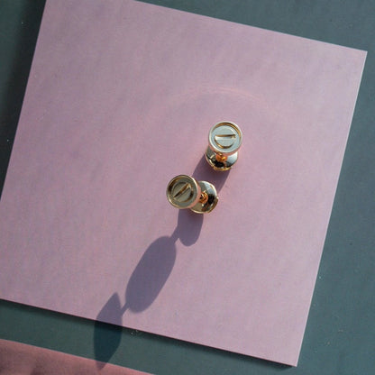 [Riva Jewelry ]LOVE EARRINGS PINK GOLD 10MM