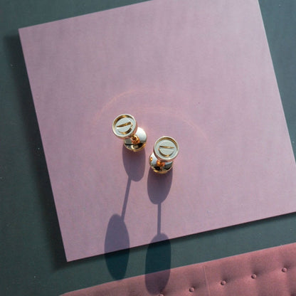 [Riva Jewelry ]LOVE EARRINGS PINK GOLD 10MM