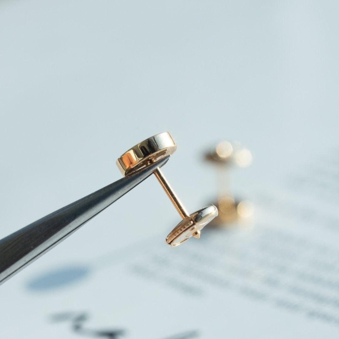 [Riva Jewelry ]LOVE EARRINGS PINK GOLD 10MM