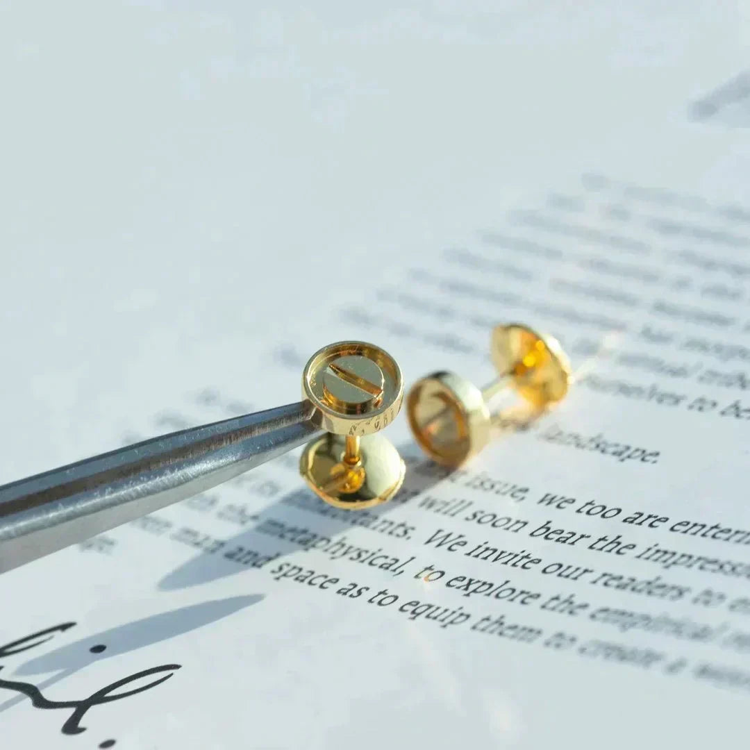 [Riva Jewelry ]LOVE EARRINGS GOLD 10MM