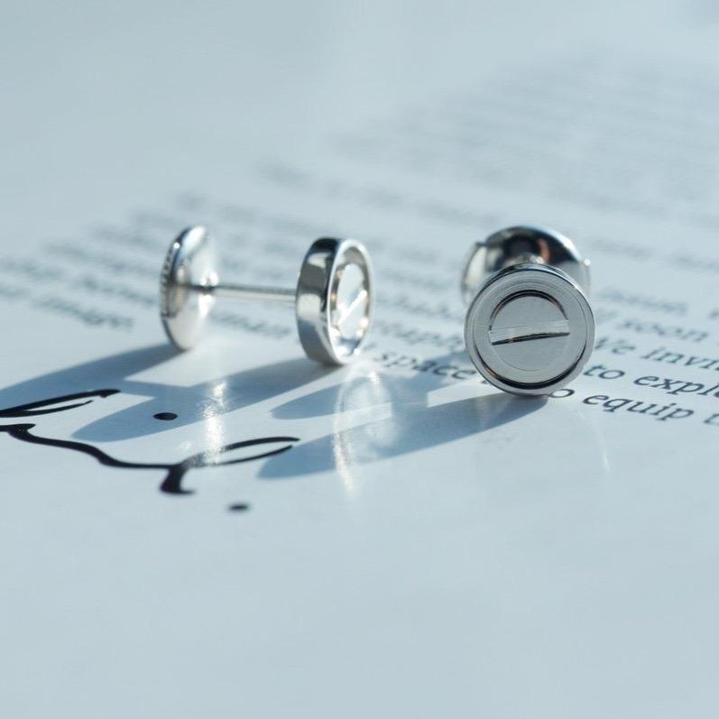 [Riva Jewelry ]LOVE EARRINGS SILVER 10MM