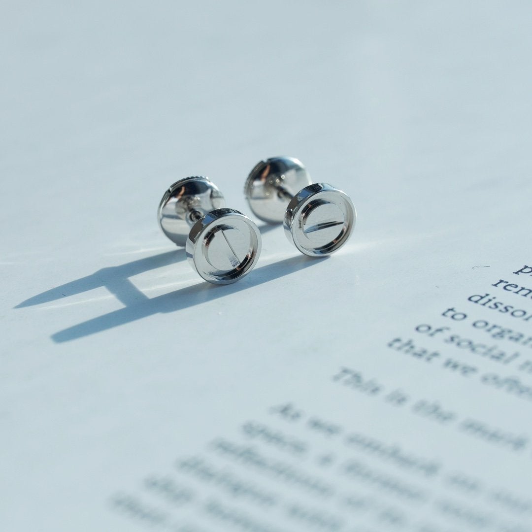 [Riva Jewelry ]LOVE EARRINGS SILVER 10MM