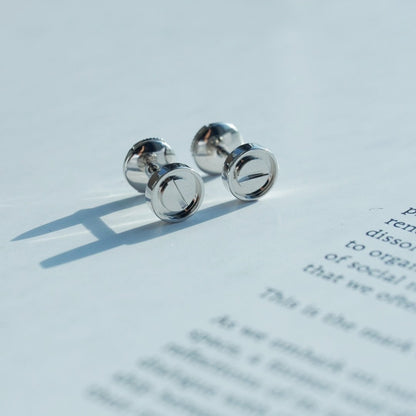 [Riva Jewelry ]LOVE EARRINGS SILVER 10MM