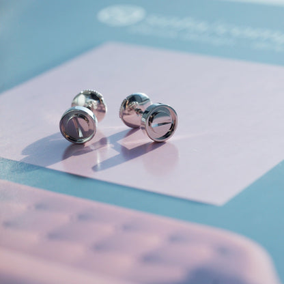 [Riva Jewelry ]LOVE EARRINGS SILVER 10MM