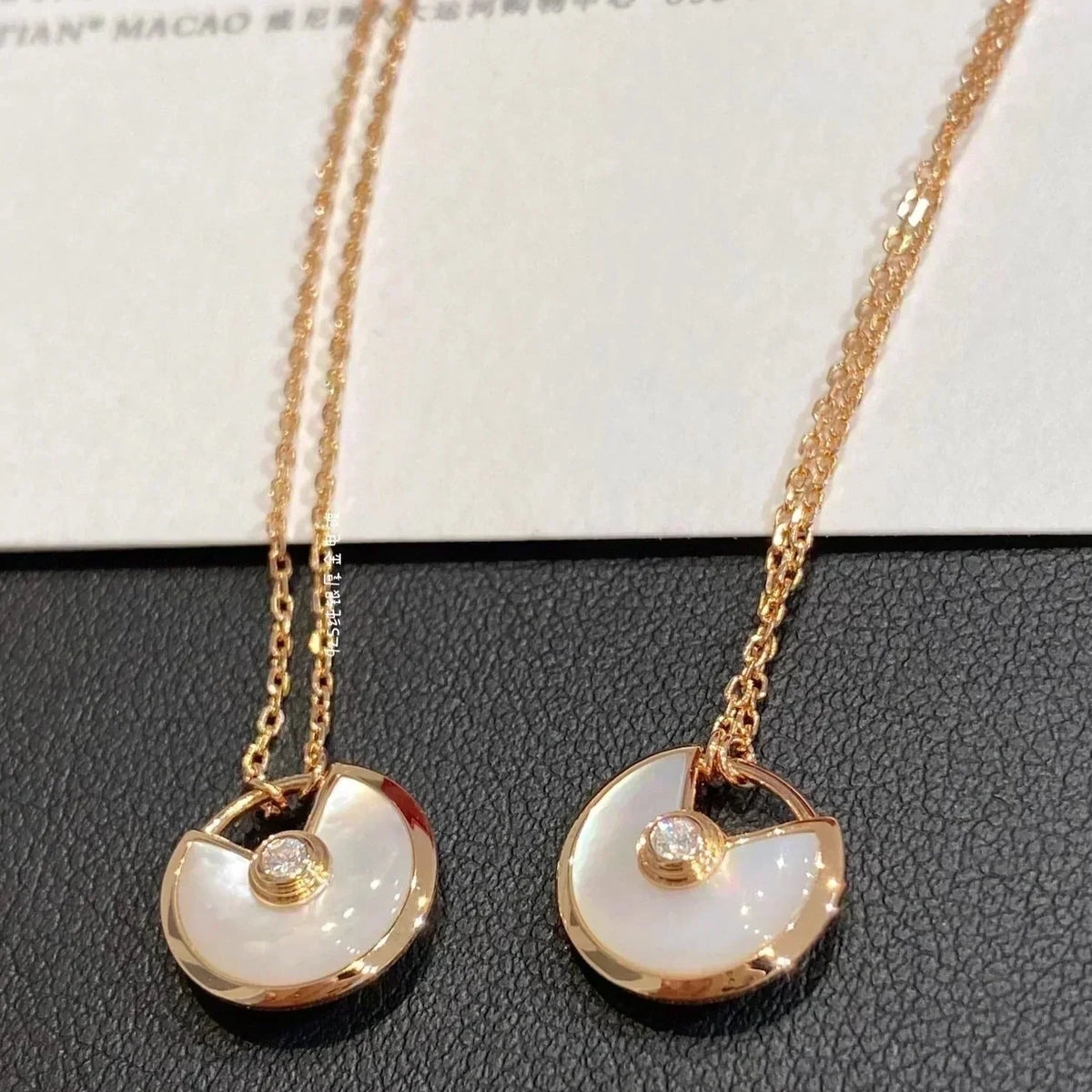 [Riva Jewelry ]AMULETTE ROSE GOLD MOP NECKLACE