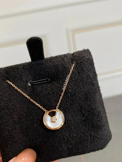 [Riva Jewelry ]AMULETTE ROSE GOLD MOP NECKLACE