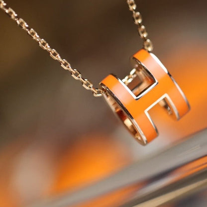 [Riva Jewelry ]POP H PEDANT PINK GOLD