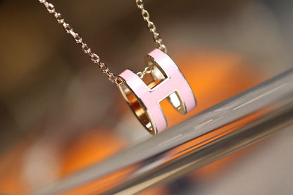 [Riva Jewelry ]POP H PEDANT PINK GOLD