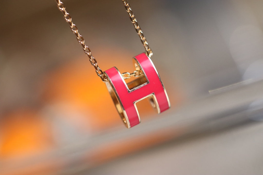 [Riva Jewelry ]POP H PEDANT PINK GOLD