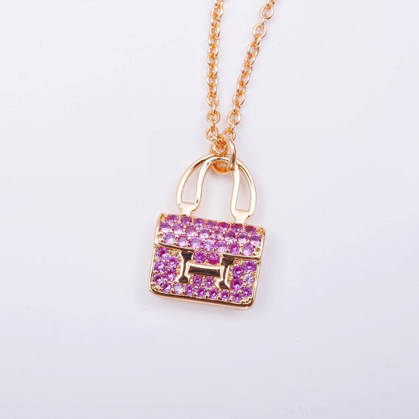 [Riva Jewelry]CONSTANCE PEDANT PURPLE DIAMOND NECKLACE
