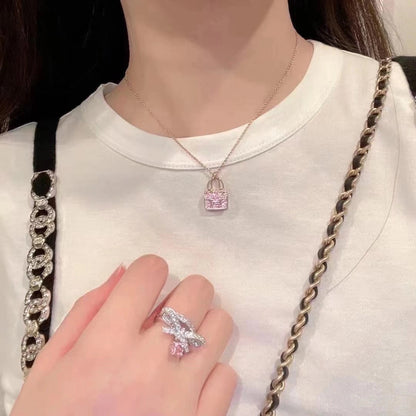 [Riva Jewelry ]CONSTANCE PEDANT PURPLE DIAMOND NECKLACE