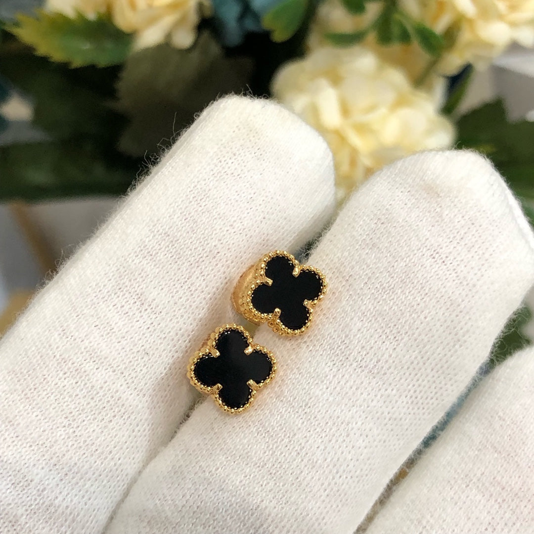 [Riva Jewelry ]CLOVER MINI GOLD EARRINGS