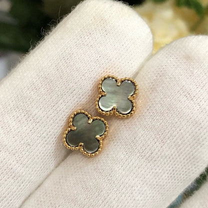 [Riva Jewelry ]CLOVER MINI GOLD EARRINGS