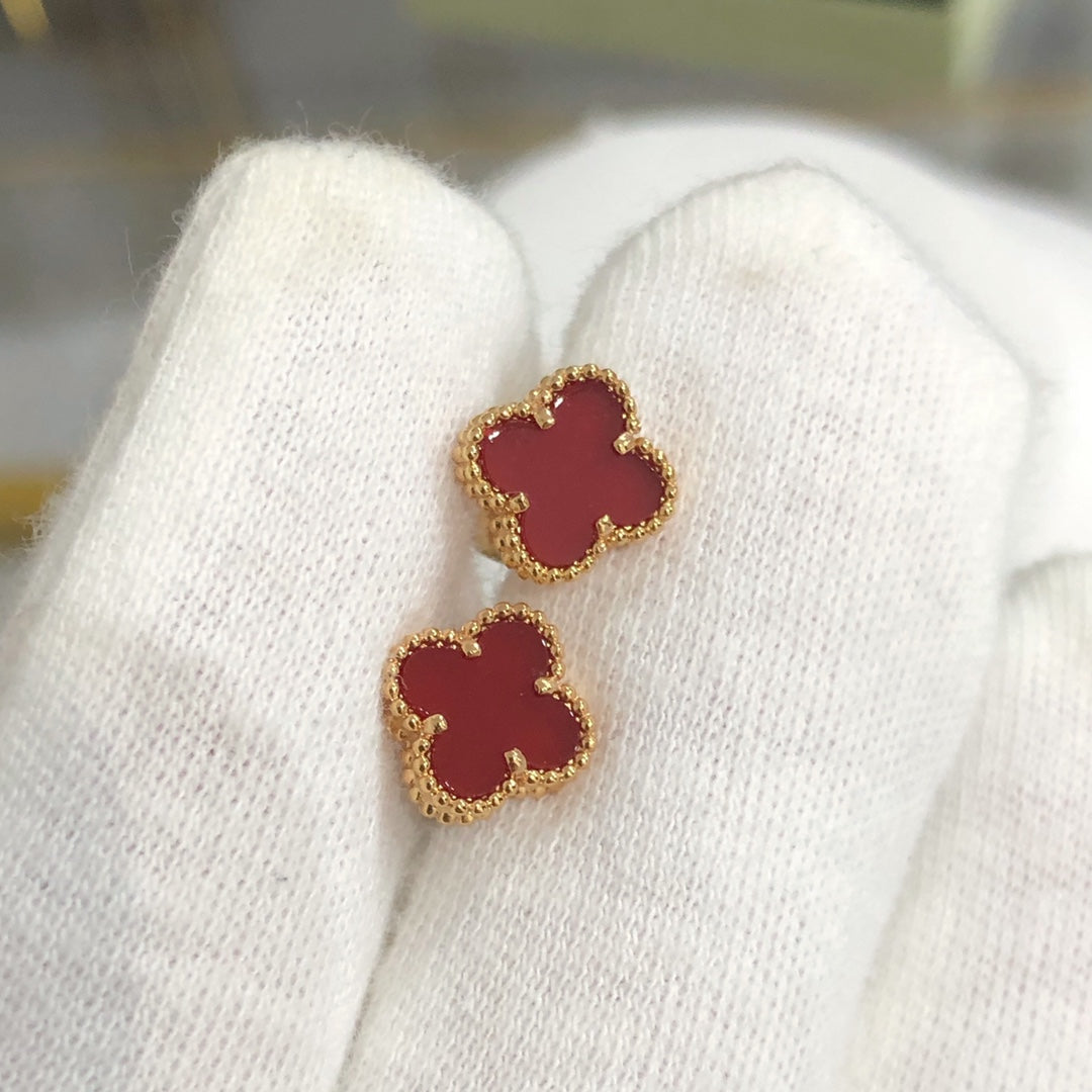 [Riva Jewelry ]CLOVER MINI GOLD EARRINGS