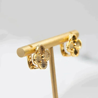 [Riva Jewelry ]CLOVER MEDIUM 1 MOTIFS LASER EARRINGS