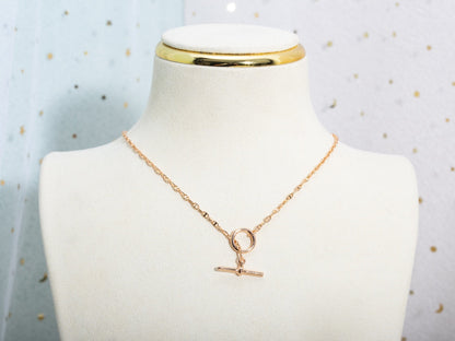 [Riva Jewelry ]ECHAPPEE NECKLACE PINK GOLD