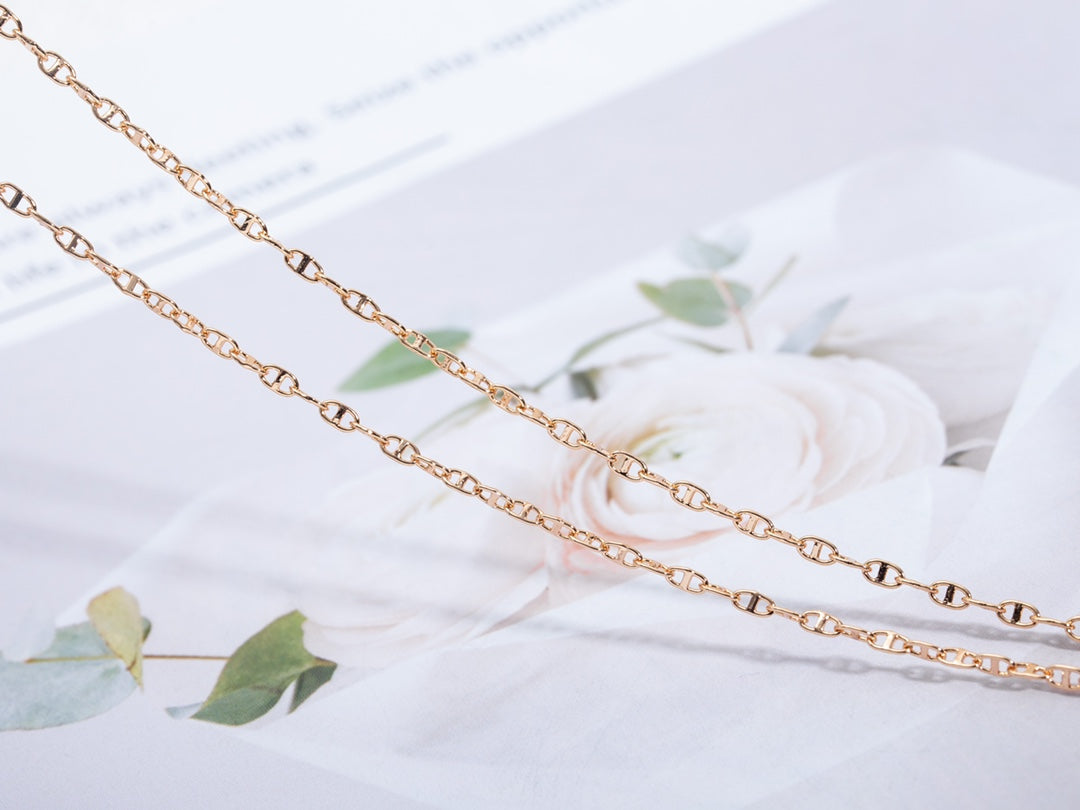 [Riva Jewelry ]ECHAPPEE NECKLACE PINK GOLD