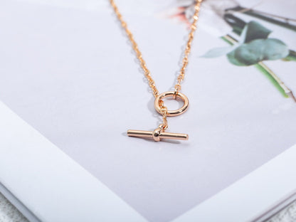 [Riva Jewelry ]ECHAPPEE NECKLACE PINK GOLD
