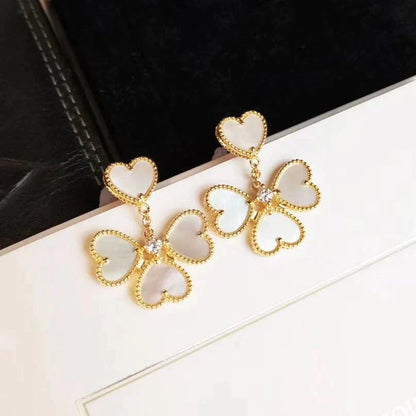 [Riva Jewelry ]CLOVER SWEET WHITE MOP EARRINGS