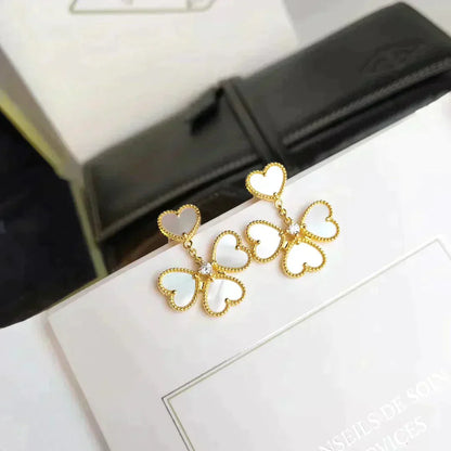 [Riva Jewelry ]CLOVER SWEET WHITE MOP EARRINGS