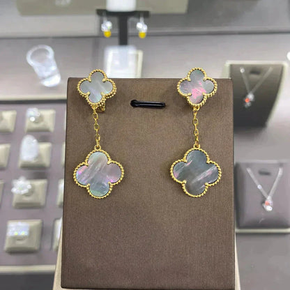 [Riva Jewelry ]CLOVER 2 MOTIFS  EARRINGS (MULTIPLE CHOICESC