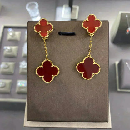 [Riva Jewelry ]CLOVER 2 MOTIFS  EARRINGS (MULTIPLE CHOICESC