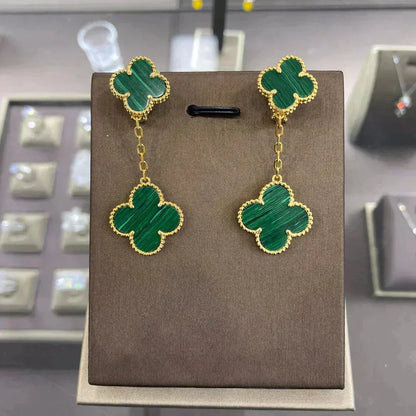 [Riva Jewelry ]CLOVER 2 MOTIFS  EARRINGS (MULTIPLE CHOICESC