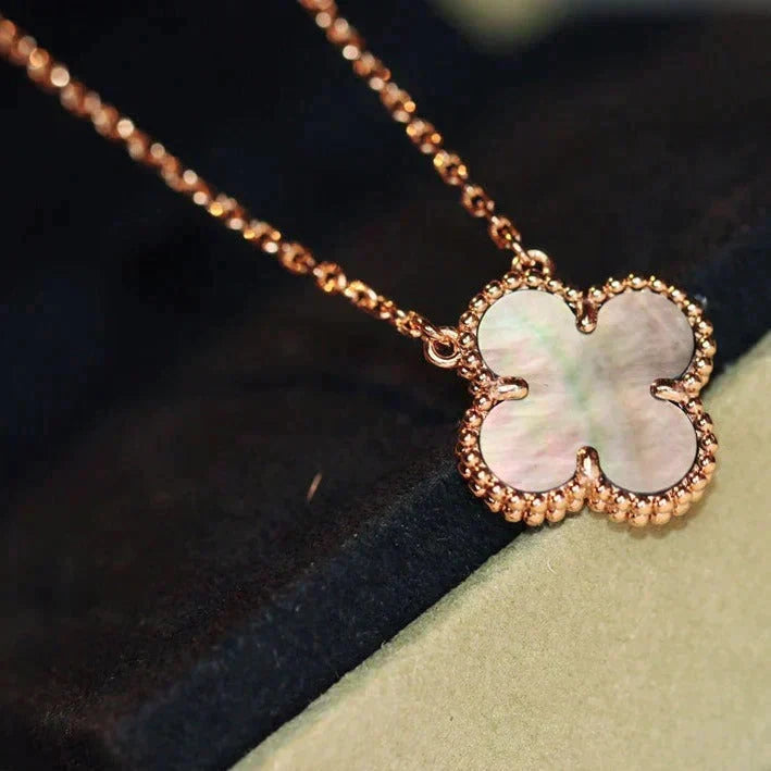 [Riva Jewelry ]CLOVER 15MM  GRAY MOTHER OF PEARL NECKLACE