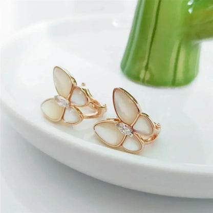 [Riva Jewelry ]BUTTERFLY MOP DIAMOND EARRINGS
