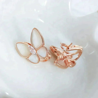 [Riva Jewelry ]BUTTERFLY MOP DIAMOND EARRINGS