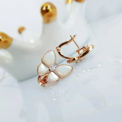 [Riva Jewelry ]BUTTERFLY MOP DIAMOND EARRINGS