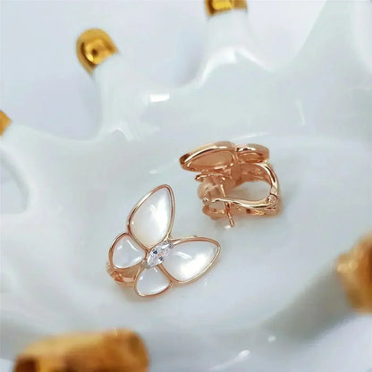 [Riva Jewelry ]BUTTERFLY MOP DIAMOND EARRINGS