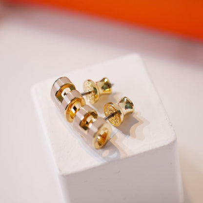 [Riva Jewelry]MINI POP H GOLD OHRRINGE GRAU