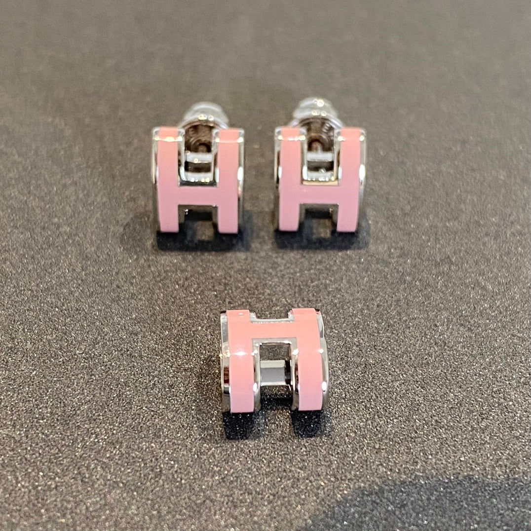 [Riva Jewelry]MINI POP H SILBEROHRRINGE ROSA