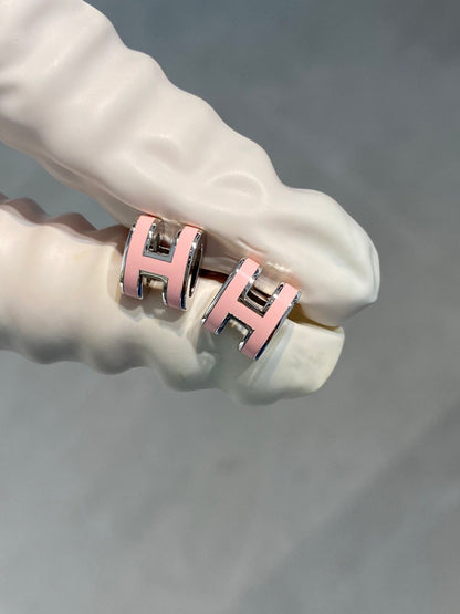 [Riva Jewelry]MINI POP H SILBEROHRRINGE ROSA