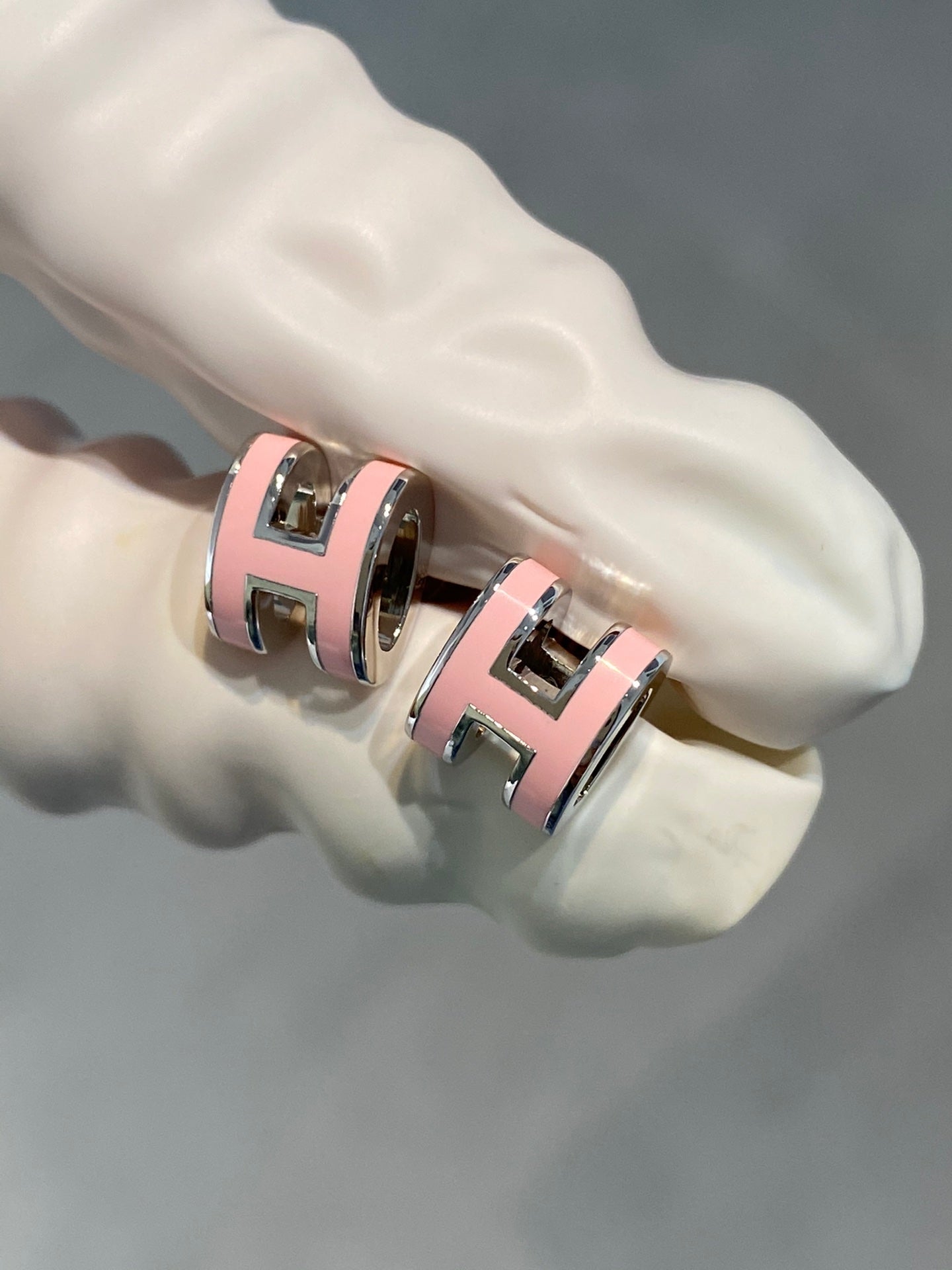 [Riva Jewelry]MINI POP H SILBEROHRRINGE ROSA